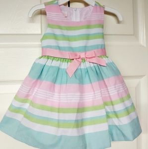 💙Bonnie Baby Pastel Striped Dress-2pc💙